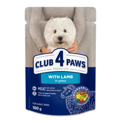 CLUB 4 PAWS PREMIUM JAGNIĘCINA W SOSIE DLA RAS MAŁYCH SASZETKA 100g